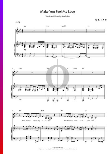 Make You Feel My Love Sheet Music