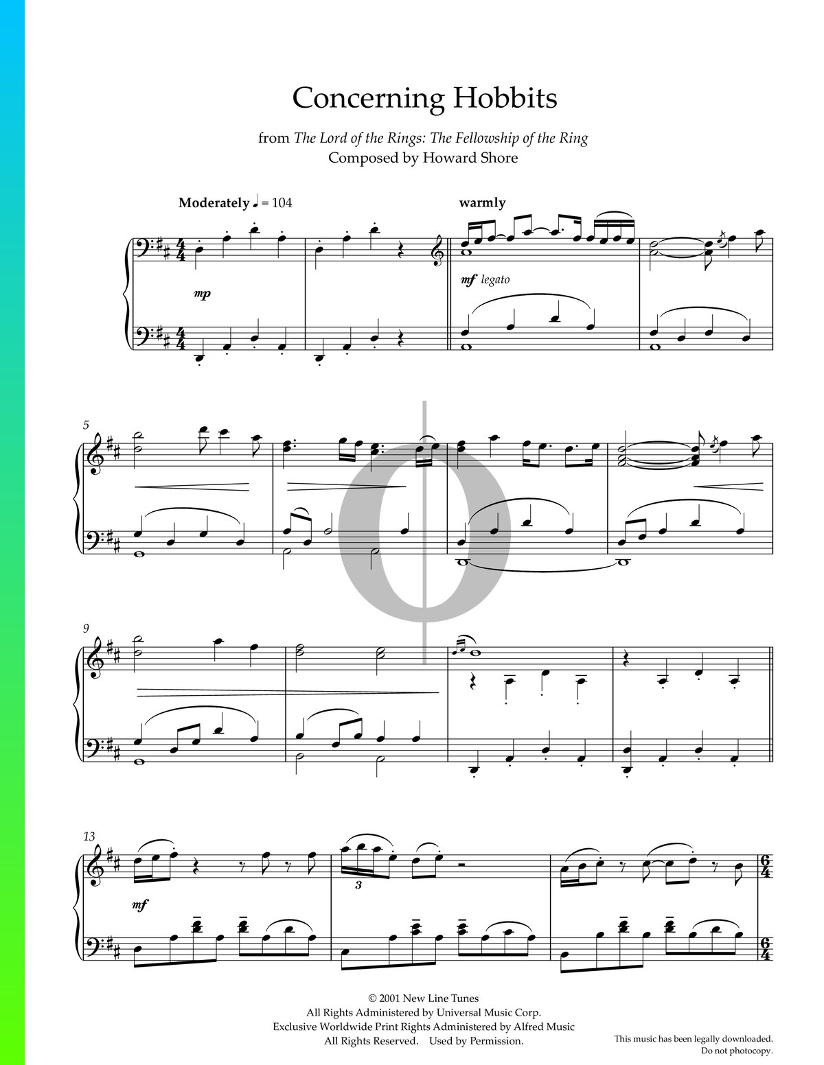 ▷ Lord of the Rings - Main Theme Sheet Music from The Lord of the