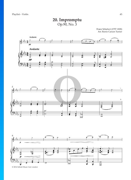 Impromptu en sol bemol mayor, Op. 90 n.º 3 (D899)