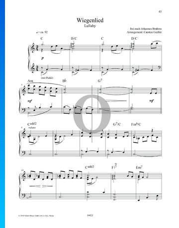 Lullaby (Crossover) Partitura