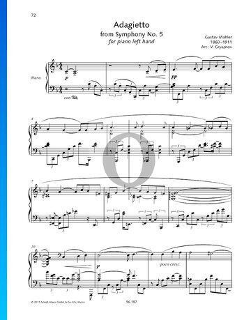 Symphony No. 5: Adagietto Partitura