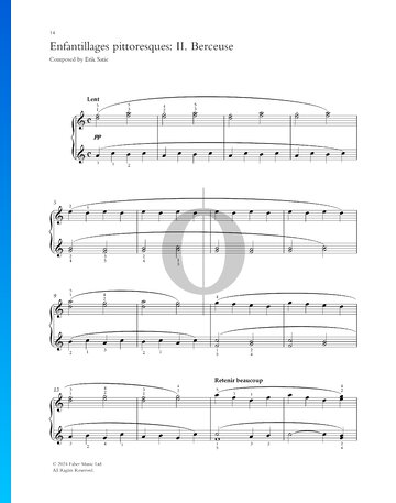 Enfantillages pittoresques: II. Berceuse Sheet Music