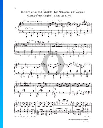Romeo and Juliet, Op. 75: The Monatgues and Capulets Partitura