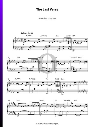 The Last Verse Sheet Music