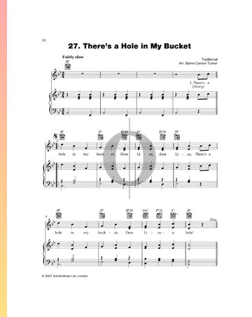 There’s a Hole in My Bucket bladmuziek
