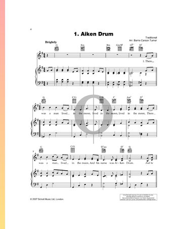 Aiken Drum Sheet Music