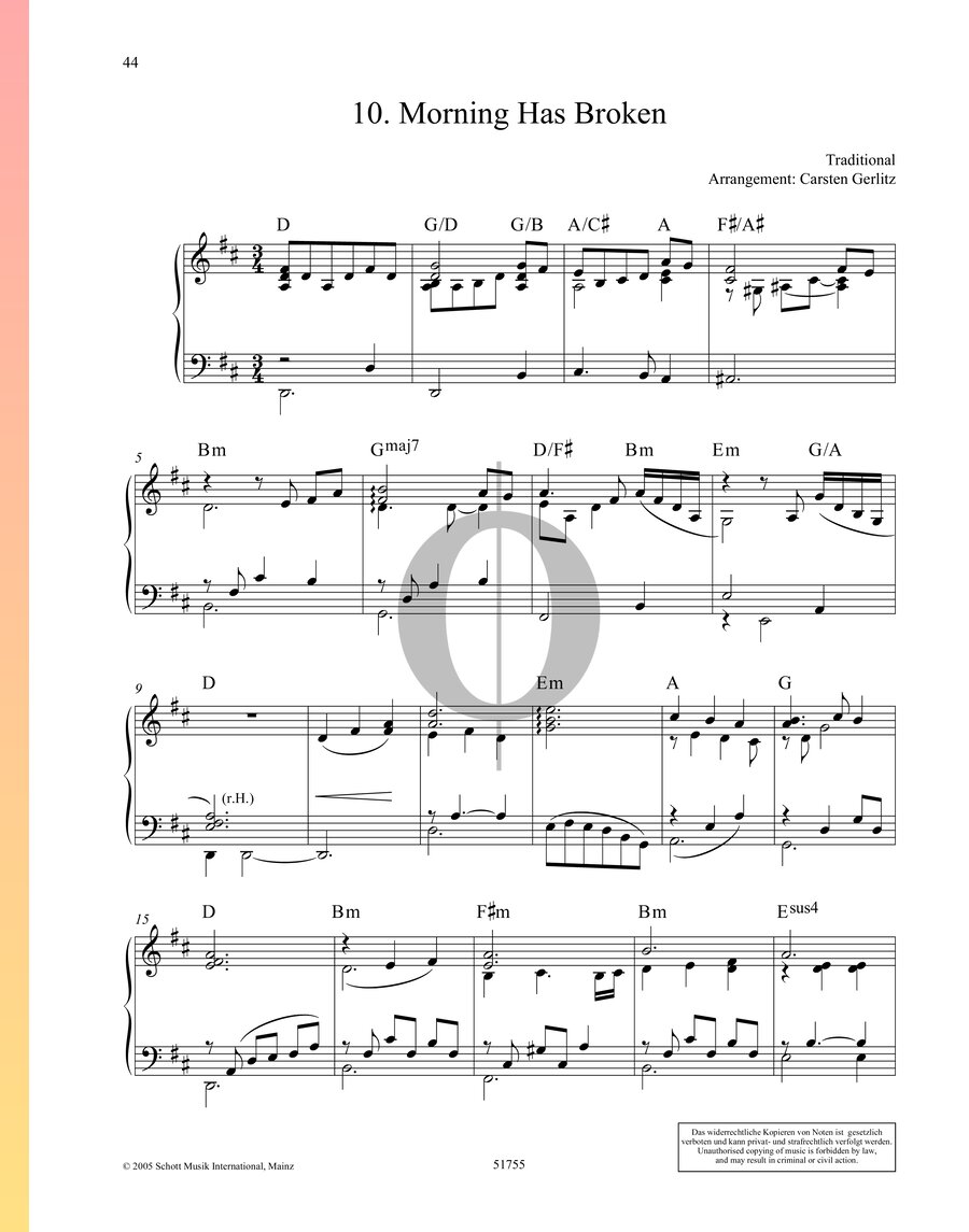 morning-has-broken-eleanor-farjeon-piano-sheet-music-oktav