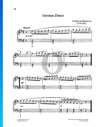 German Dance in D Major Partitura