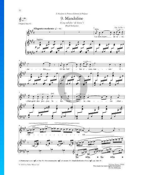 Mélodies de Venise, Op. 58: No. 1 Mandoline