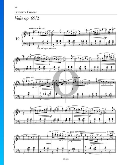 Valse No. 10 Si mineur, Op. 69 No. 2