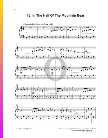 In The Hall Of The Mountain Bear Sheet Music