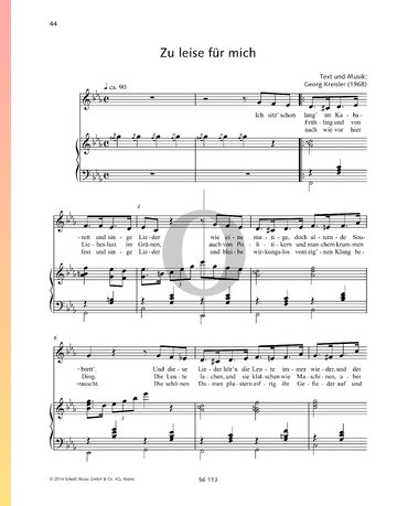 Zu leise für mich Sheet Music