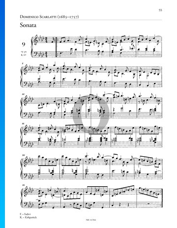 Sonata in F Minor, K. 69 Spartito