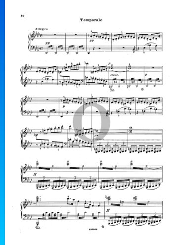 Symphonie Nr. 6 in F-Dur, Op. 68 (Pastorale): 4. Allegro (Gewitter, Sturm) Musik-Noten