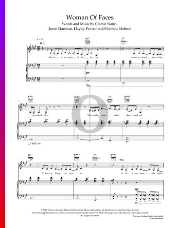 Woman Of Faces Sheet Music