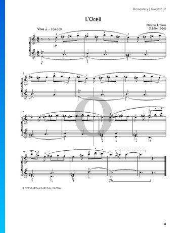 Piano infantil: No. 8 L'Ocell Sheet Music
