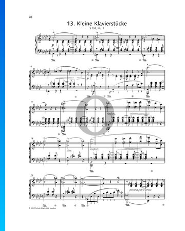 Klavierstück As-Dur, S 192 Nr. 2 Musik-Noten