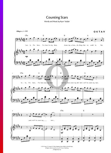 Counting Stars Partitura