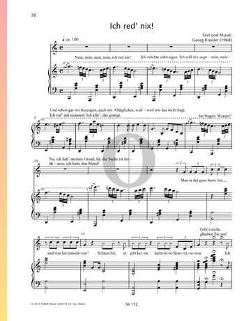 Ich red' nix! Sheet Music