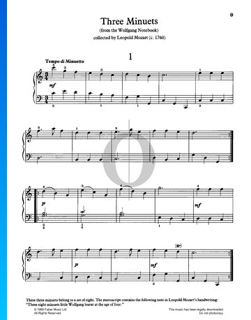 Three Minuets Sheet Music