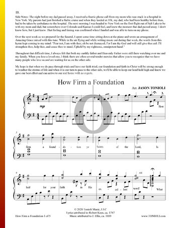 How Firm A Foundation Musik-Noten