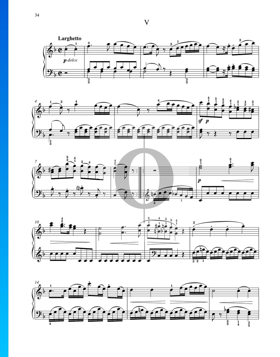 6 Sonatines viennoises, KV 439b No. 5 Sonatine en Fa Majeur » Wolfgang Amadeus Mozart