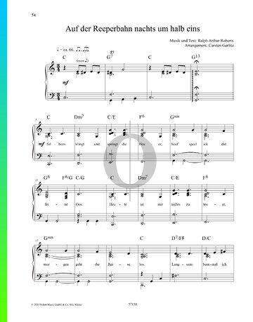 Auf der Reeperbahn nachts um halb eins Sheet Music