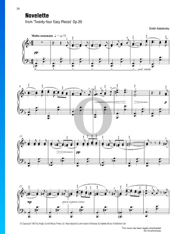 Novelette, Op. 39 No. 22 Sheet Music