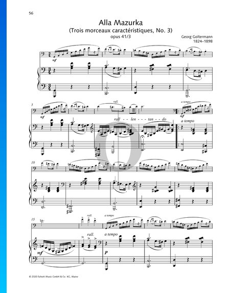 Trois morceaux caractéristiques, Op. 41 No. 3 : Alla Mazurka