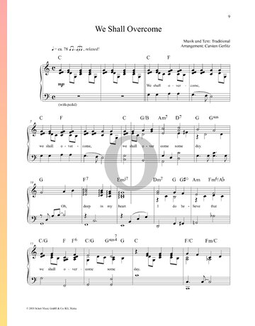 We Shall Overcome Sheet Music