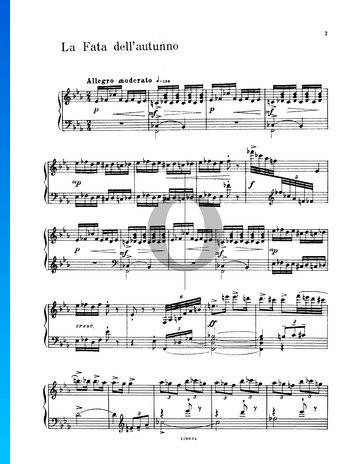 Partition Cendrillon, 10 pièces pour piano, op. 97 : 3. La fée automne