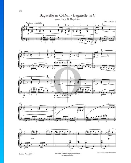 Bagatelle in C-Dur, Op. 119 Nr. 2