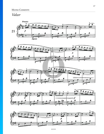 Waltz in G Major, No. 8 Partitura