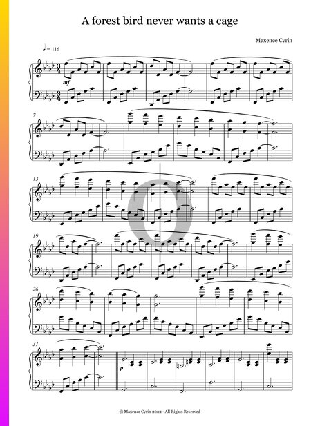 A forest bird never wants a cage