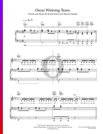 Oscar Winning Tears Partitura