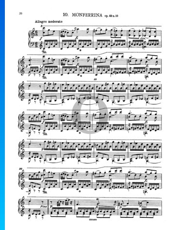 Monferrina, Op. 40 Nr. 10 Musik-Noten