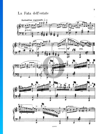 Aschenbrödel, Op. 97: Die Sommerfee Musik-Noten