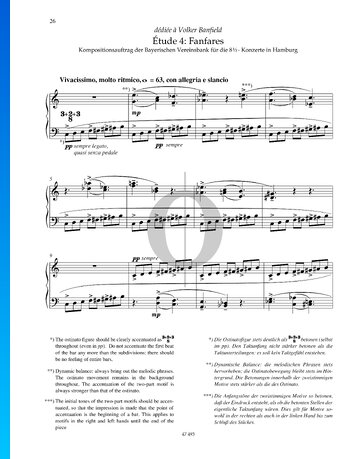 Étude 4: Fanfares Sheet Music