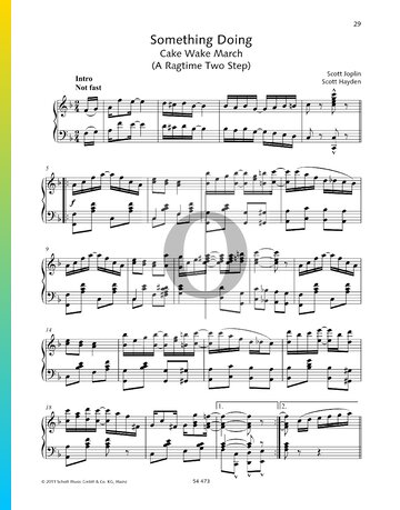 Something Doing, Cake Wake March (A Ragtime Two Step) Sheet Music