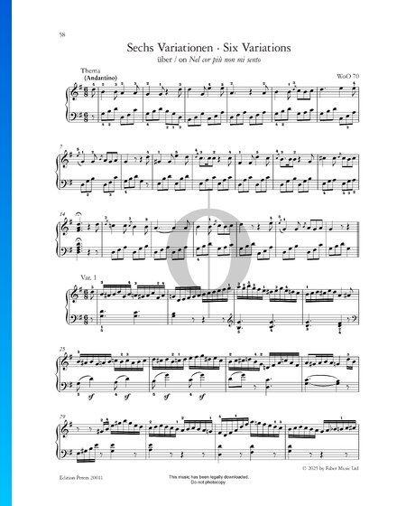Six Variations in G Major, WoO 70