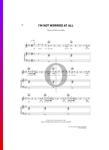 I'm Not Worried At All Sheet Music