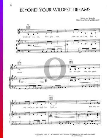Beyond Your Wildest Dreams Sheet Music