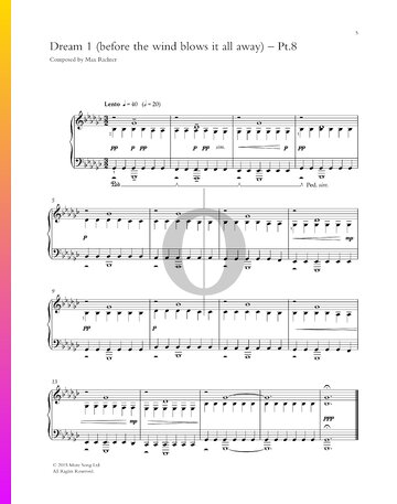 Dream 1 (before the wind blows it all away) - Pt.8 Sheet Music