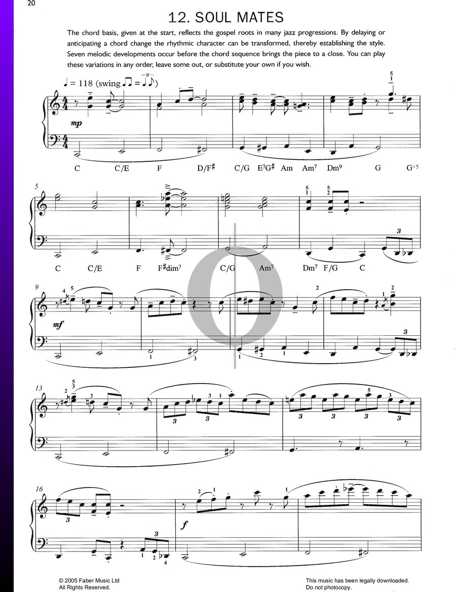 Soul Notes Soul Mates (John Kember) Piano Sheet Music - OKTAV