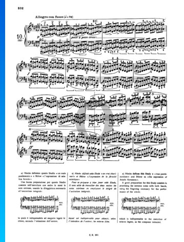 Étude in B Minor, Op. 25 No. 10 Partitura