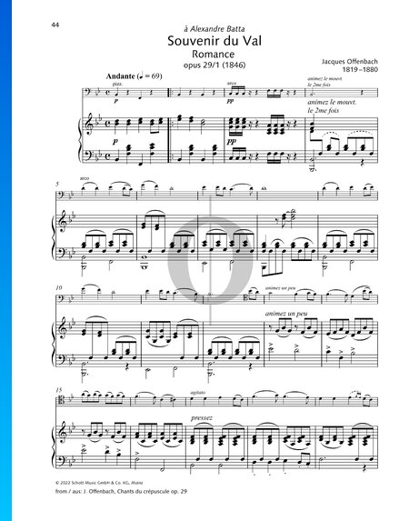 Souvenir du Val, Op. 29 Nr. 1