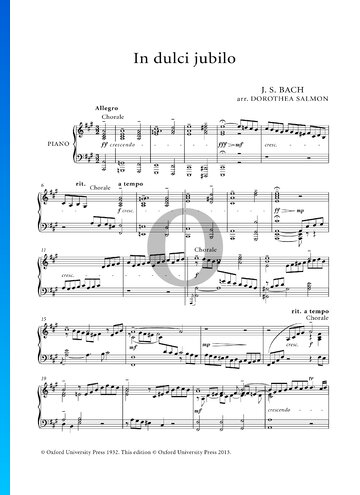 In Dulci Jubilo, BWV 729 Sheet Music