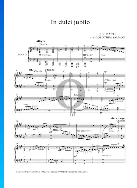 In Dulci Jubilo, BWV 729