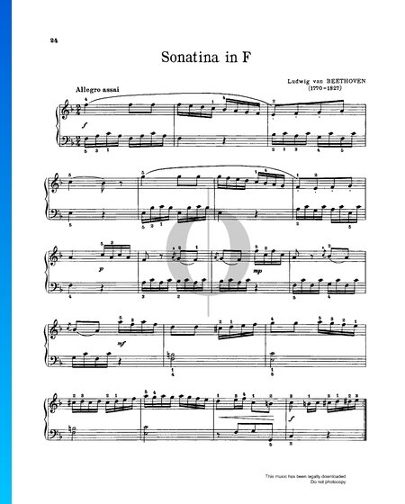 Sonatina in F Major, Anh. 5 No. 2