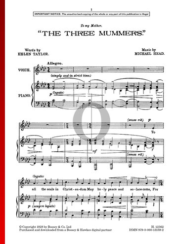 The Three Mummers Sheet Music